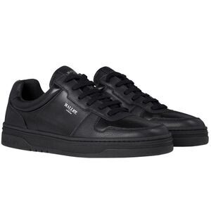 Mallet Womens/Ladies Bentham Leather Court Trainers / Black